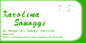 karolina somogyi business card